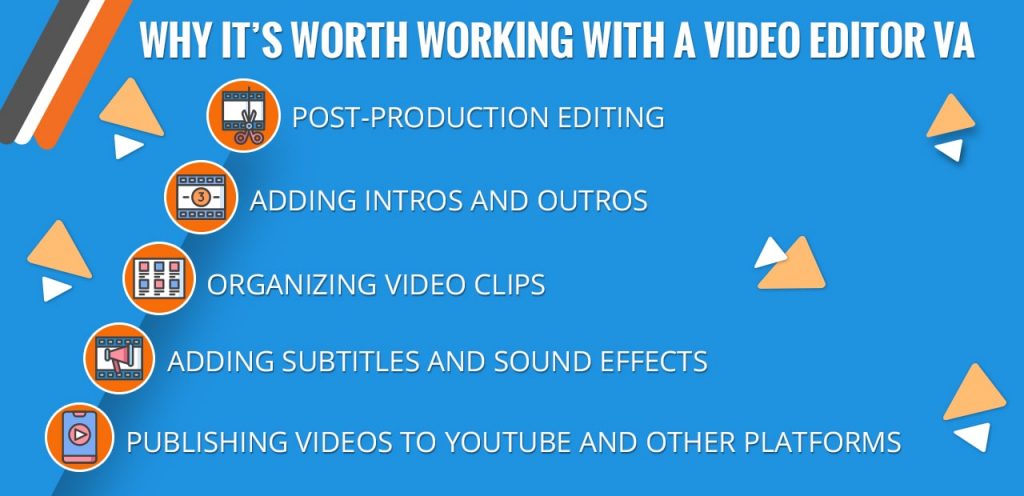 Video editor virtual assistant tasks